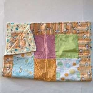 Handmade Patchwork Flannel Reversible Baby Blanket